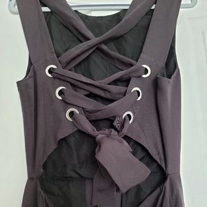 Black corset back jumpsuit